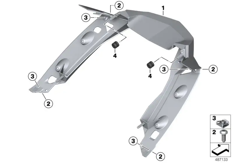 BMW Luftführung Ölkühler K48 K61 46637710445