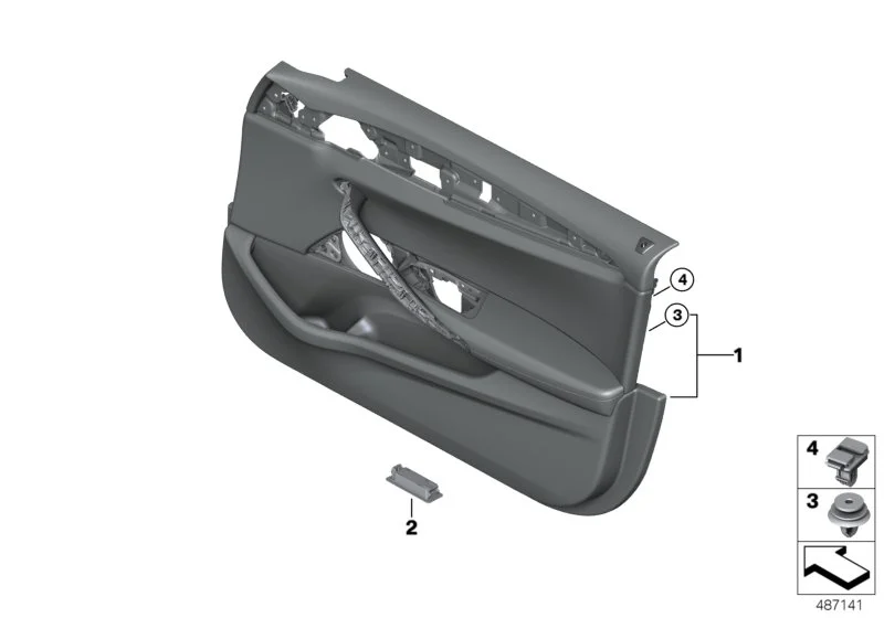 BMW Clip mit Dichtscheibe links F90 G29 M40i G30 G31 51217457387