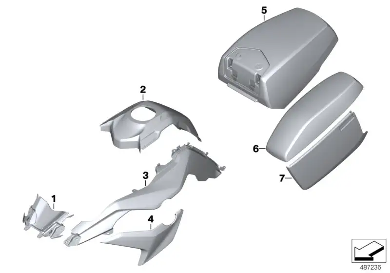 BMW Seitenverkleidung rechts 46638388584 - Bildposition 03