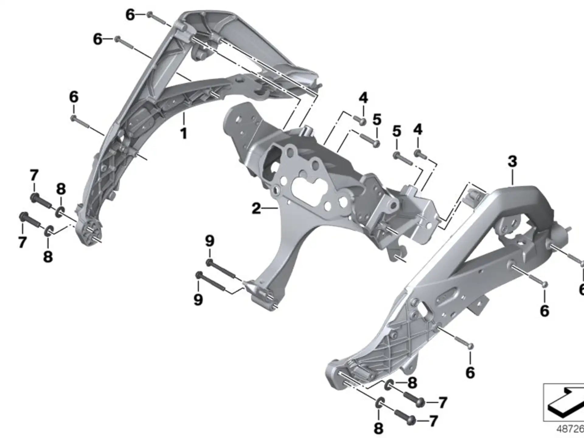 BMW Frontträger links K50 K51 46639480891