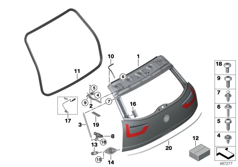 BMW Gasdruckfeder Heckklappe I01 51247296775
