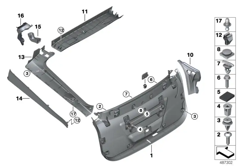 BMW Blende Wasserrinne links 51497438485 - Bildposition 10