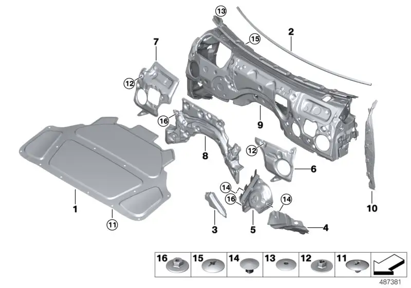 BMW Schallisolierung Stirnwand Oberteil G20 G21 G28 51477447011
