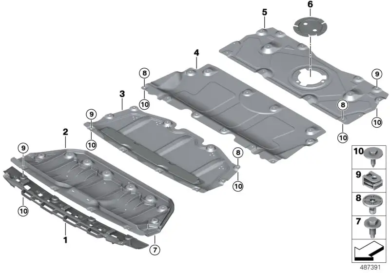 BMW Motorraumabschirmung G20 G21 51757447194