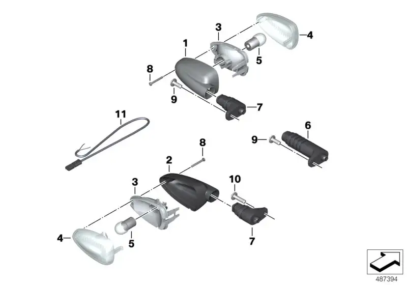 BMW Halter Blinkleuchte K25 K25H K27 K29 K73 63137687008 - K73, K