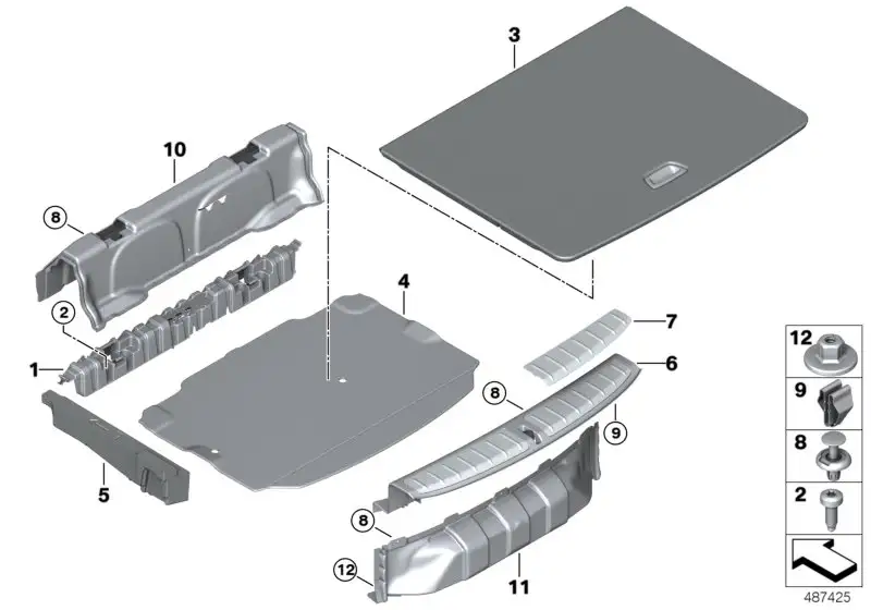 BMW Einlegeboden Gepäckraum F39 51477423252