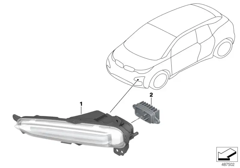 BMW Blinkleuchte LED links I01 63117471837