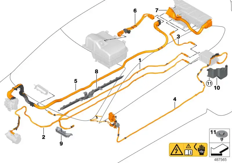 BMW HV-Leitung EKMV F39 F45 F48 F60 61126824127 - 2er F45 Active