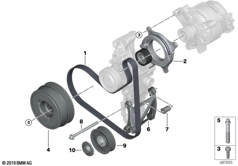 BMW Umlenkrolle F54 F55 F56 F57 F60 11288590727