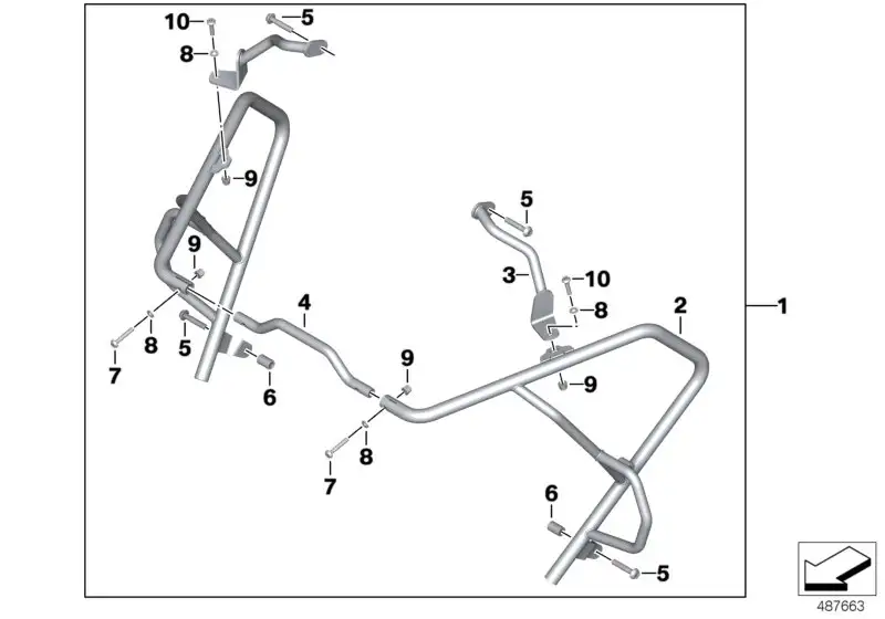 BMW Satz Schutzbügel 77148406232 - Bildposition 01