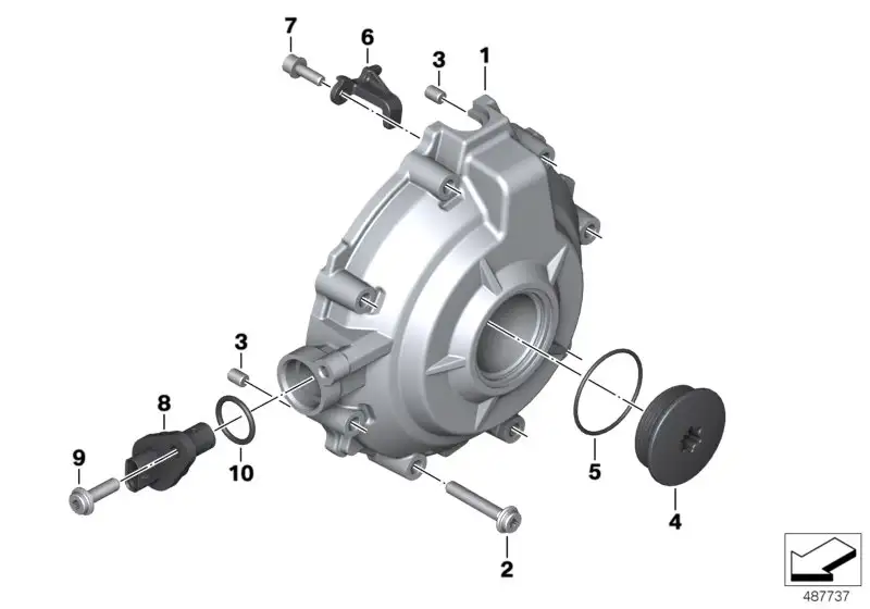 BMW Generatordeckel K69 11148404145 - Bildposition 01