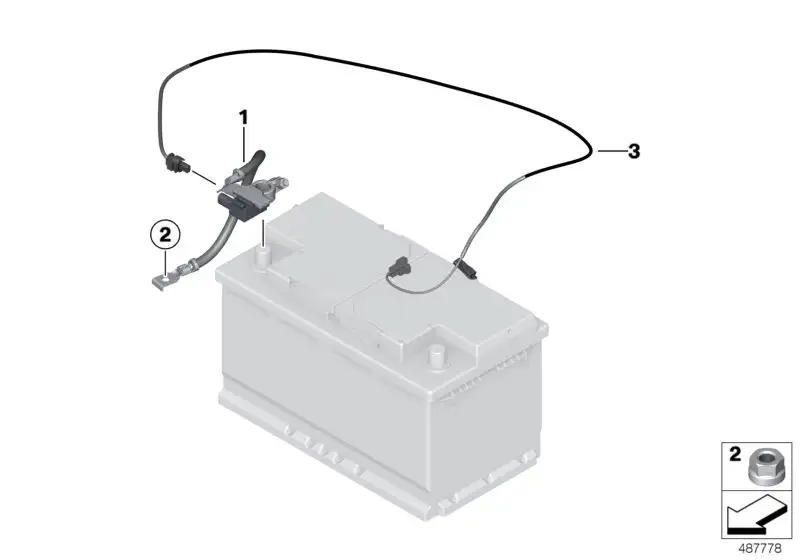 BMW Batteriekabel minus IBS F20 F21 F22 F23 F30 F31 F32 F33 F34 F