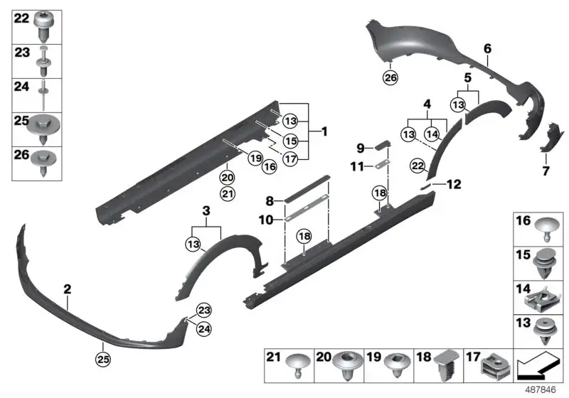 BMW Klebepad vorn F54 F55 51777403246 - Bildposition 10