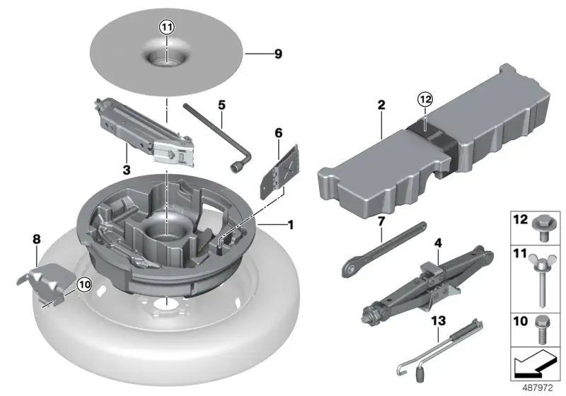 BMW Gelenkwagenheber Stahl F45 F54 71126866211 - 2er F45, MINI F5