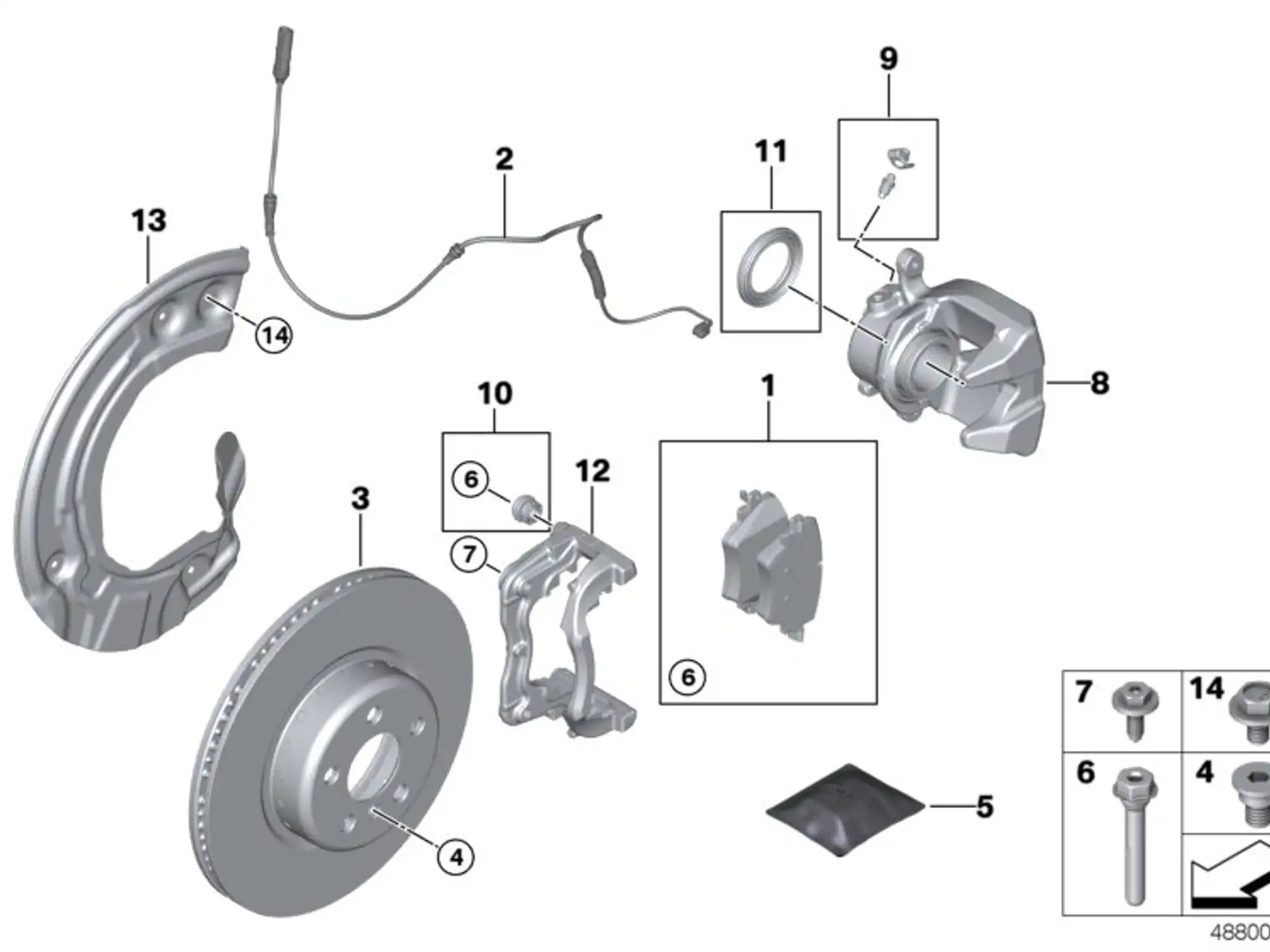 BMW Reparatursatz Bremsbeläge asbestfrei G20 G21 G28 G29 34106888777