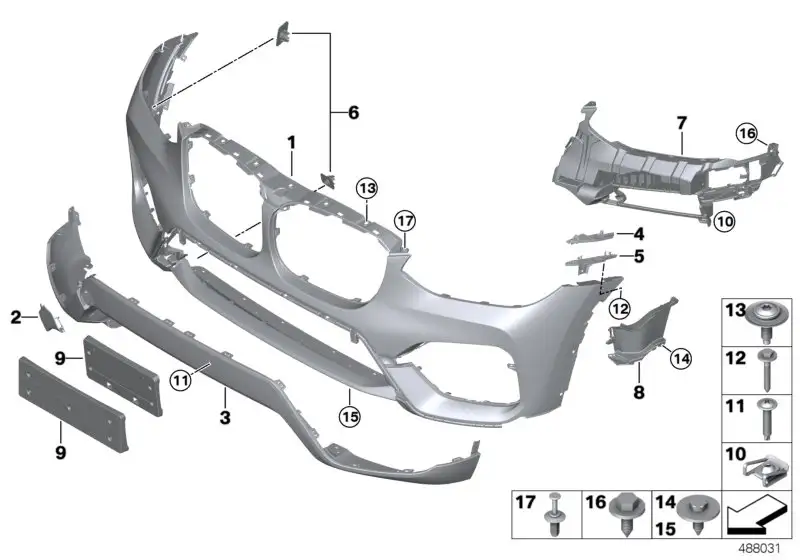 BMW Klappe Abschleppöse G01 51117399897 - X3 G01 /