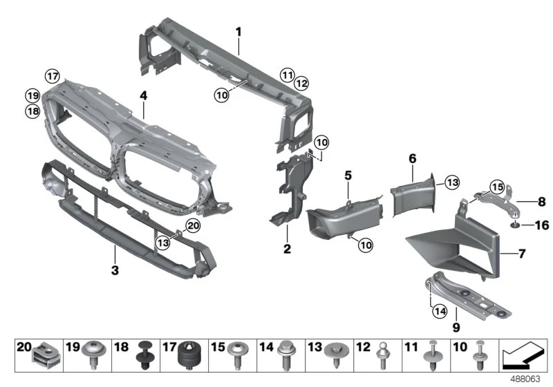 BMW Luftführung Bremse links F90 F91 F92 F93 51748065809