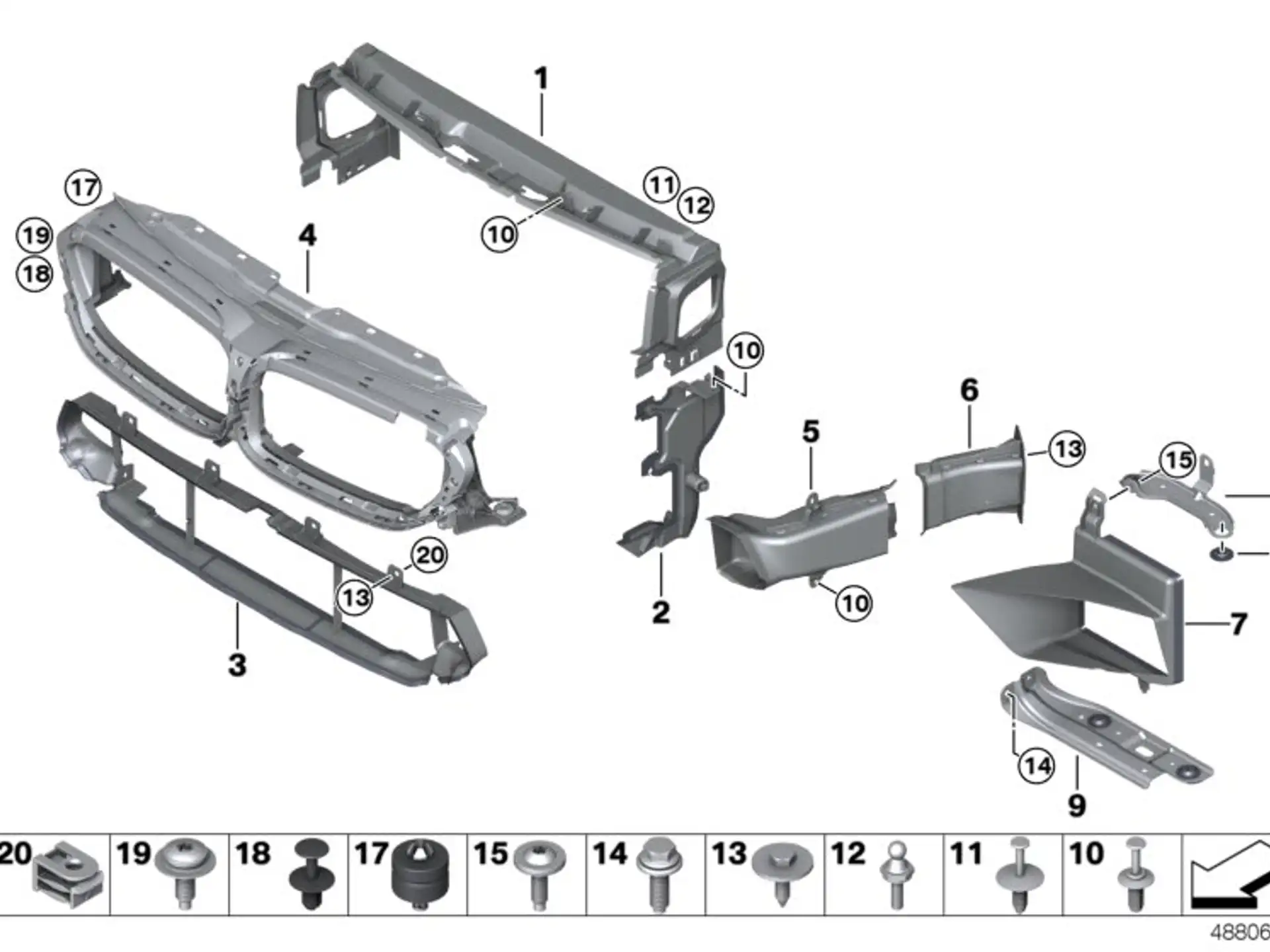 BMW Luftführung Bremse links F90 F91 F92 F93 51748065809