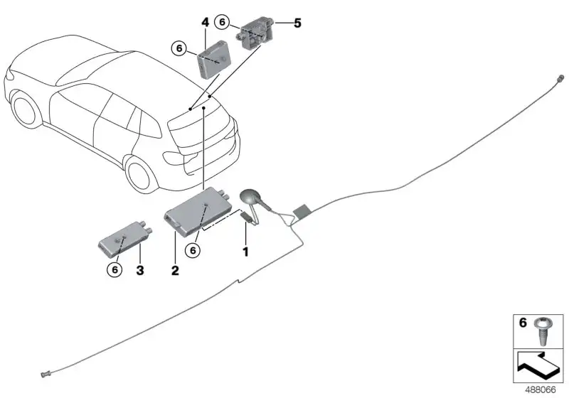 BMW Antennenverstärker AM/FM F98 G02 65206840262 - Bildposition 0