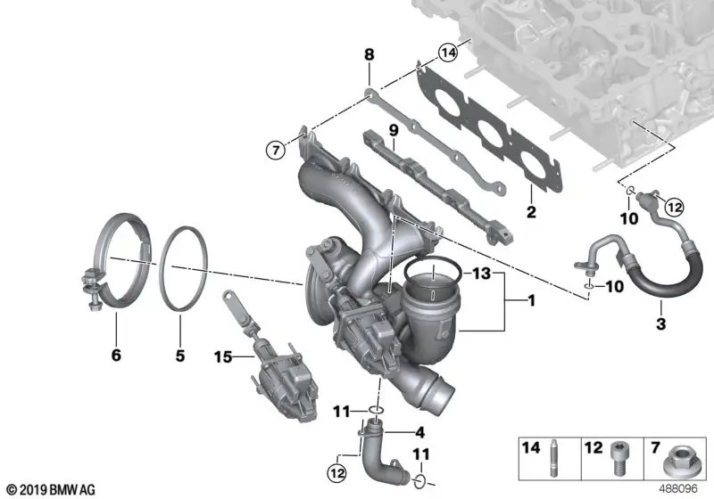 BMW Dichtung Abgaskrümmer 11627625167