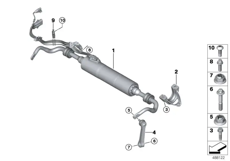 BMW Haltebügel Stabilisator rechts F95 F96 G05 G06 G07 G11 G12 G1