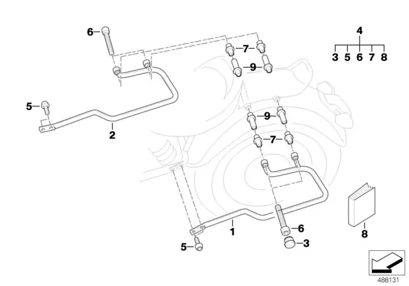 BMW Packtaschenhalter rechts 46542319510