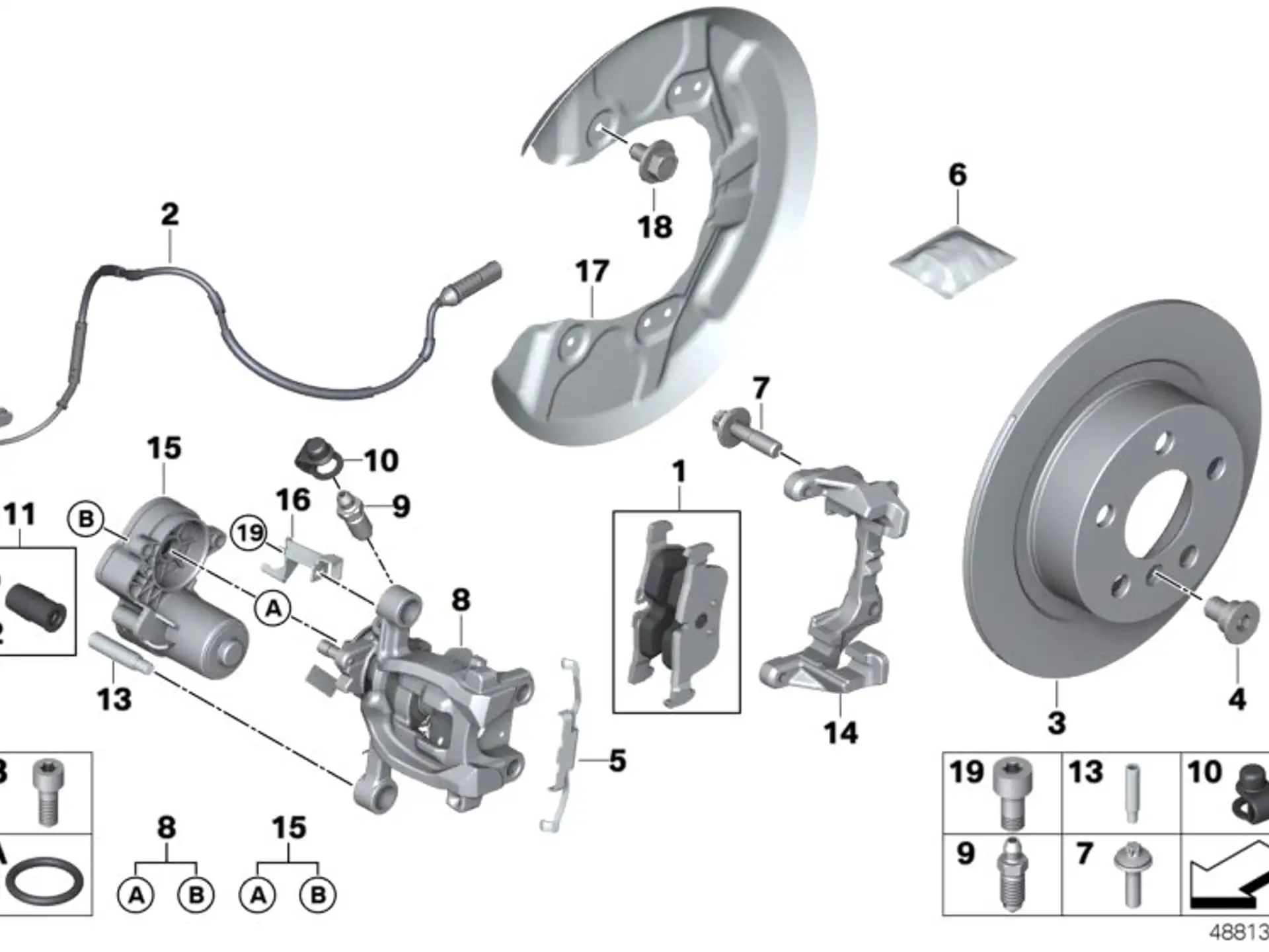 BMW Bremsbelagfühler hinten I01 34356857154