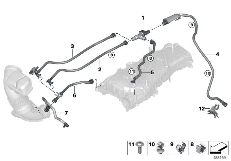 BMW Tankentlüftungsleitung F20 F21 F22 F23 F30 F31 F32 F36 139076