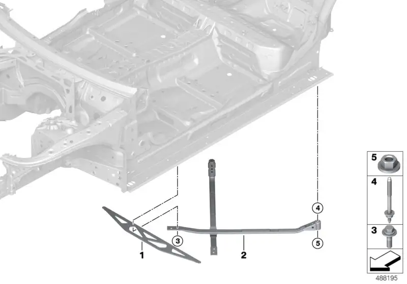 BMW Verbindungsträger Tunnel hinten F90 33318064485
