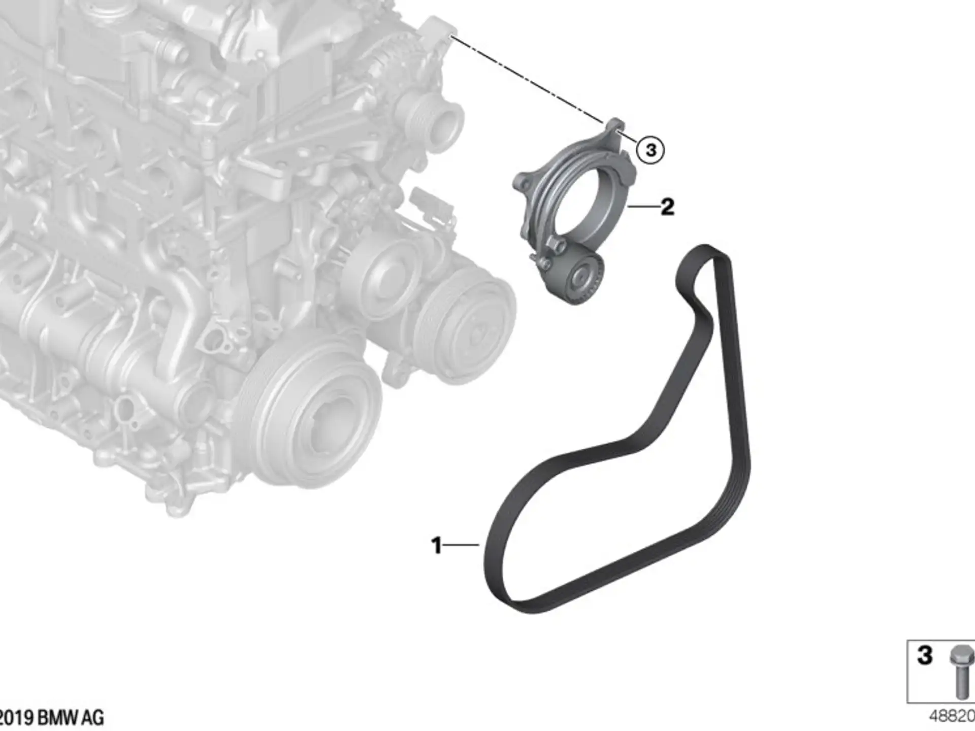 BMW Keilrippenriemen F39 F20 F44 F45 F46 F48 F54 F55 F56 F57 F60 11289888807