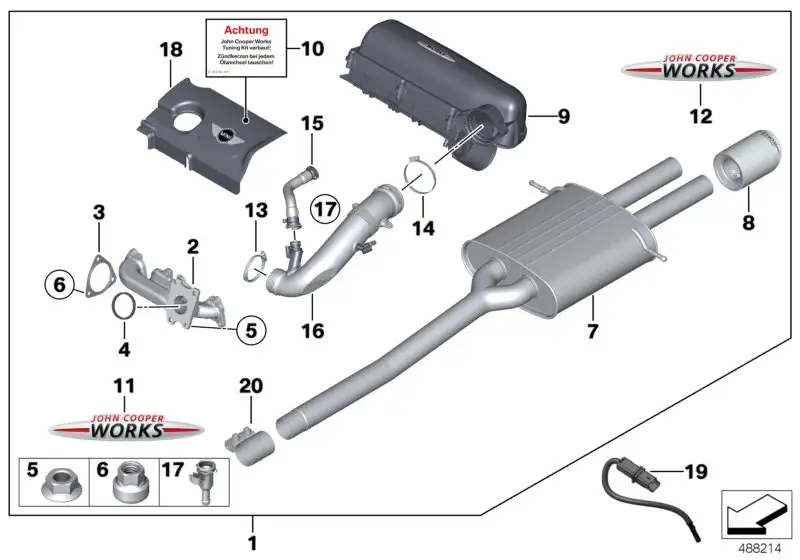 BMW Luftführung R55 R56 R57 R58 R59 R60 R61 13717627501 - MINI