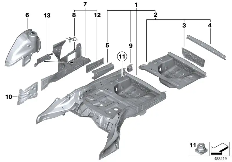 BMW Gepäckraumboden F10 41117330958