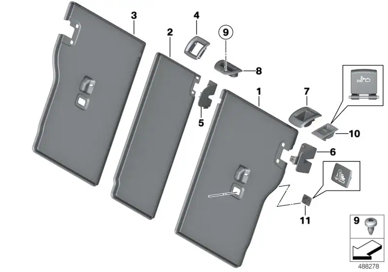 BMW Abdeckung Schloss 52207311342 - Bildposition 05