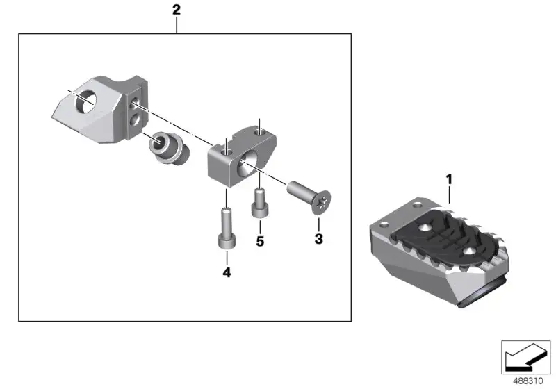 BMW Fussraste links K50 K51 46718405783