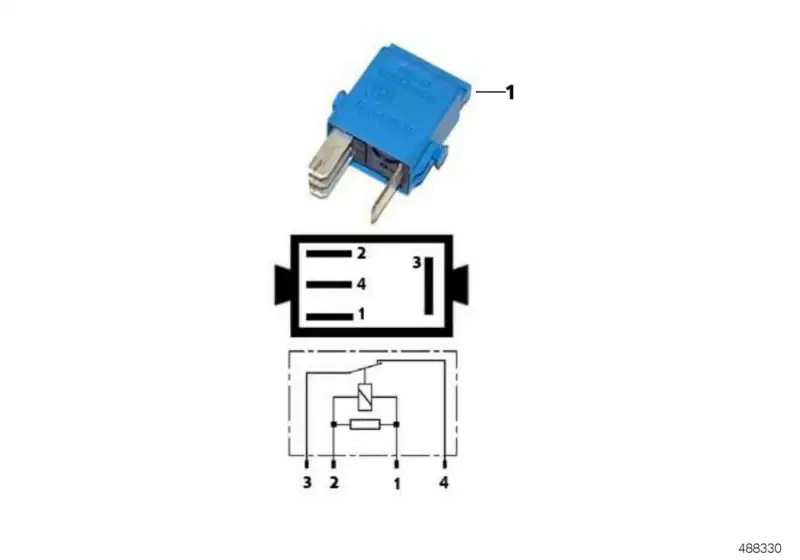 BMW Minirelais Öffner blau E31 K30 K52 R21 R21A R22 R28 613613934