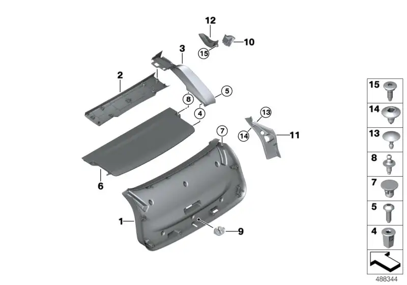 BMW Ablegeboden hinten F98 G02 51497483726 - X4, X4 M /