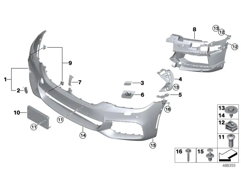 BMW Kennzeichenträger G30 G31 51138064976 - Bildposition 10