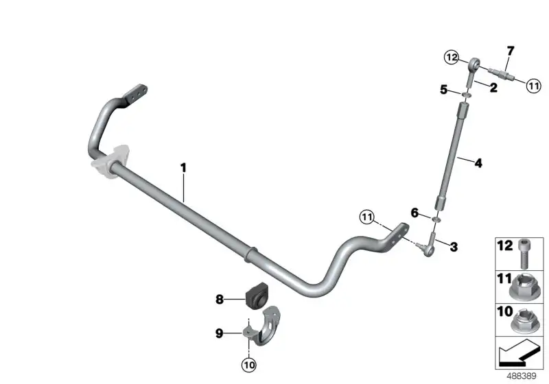 BMW Gummilager Stabilisator 31358431270