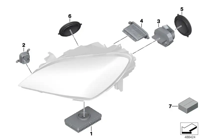 BMW Scheinwerfertreibermodul LED F06 F12 F13 63117316216 - Bildpo