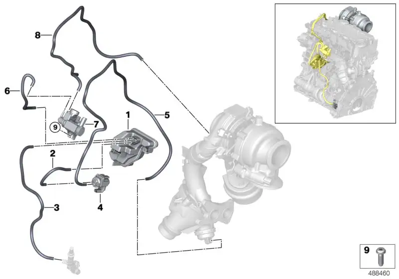 BMW Unterdruckspeicher F39 F20 F44 F45 F46 F48 G01 G02 G20 G21 G3