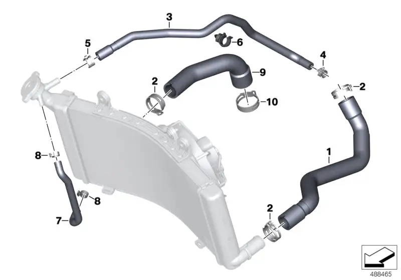BMW Federbandschelle K50 K51 K52 K53 K54 K80 K81 K82 K83 K84 1712