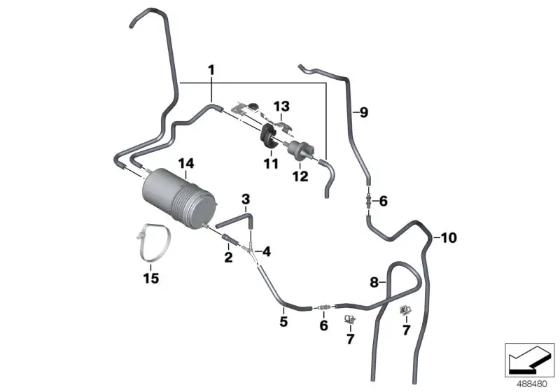 BMW Aktivkohlefilter 16138557625 - Bildposition 14
