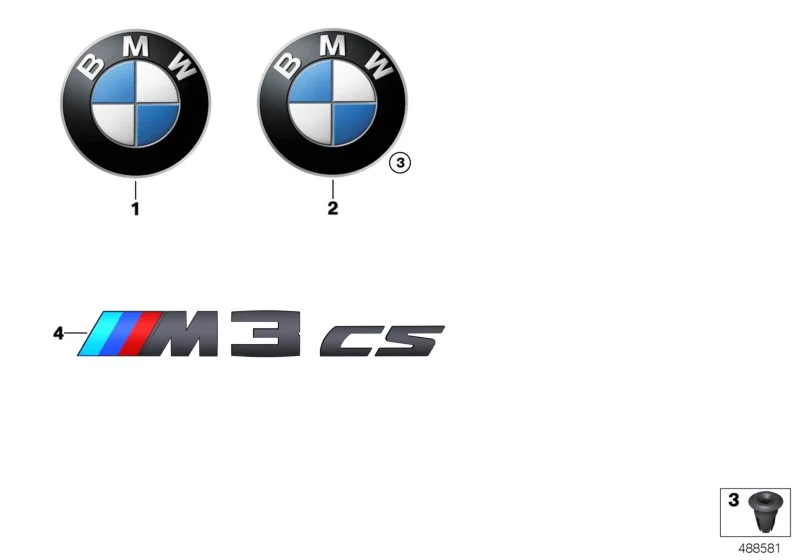 BMW Schriftzug F80  Chrom 51138076874