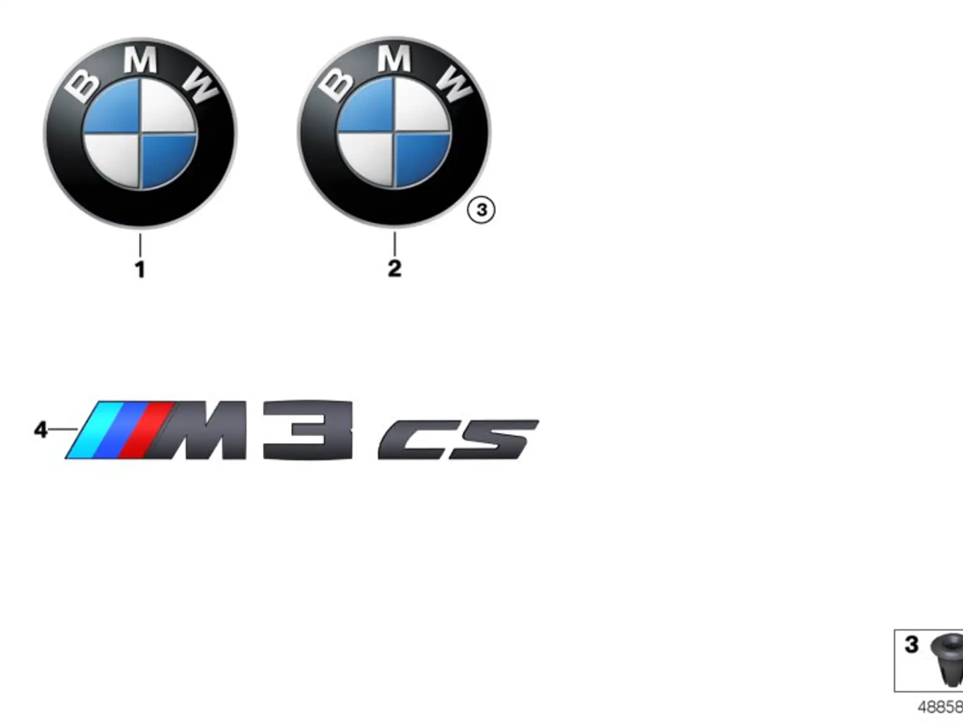 BMW Schriftzug F80 Chrom 51138076874