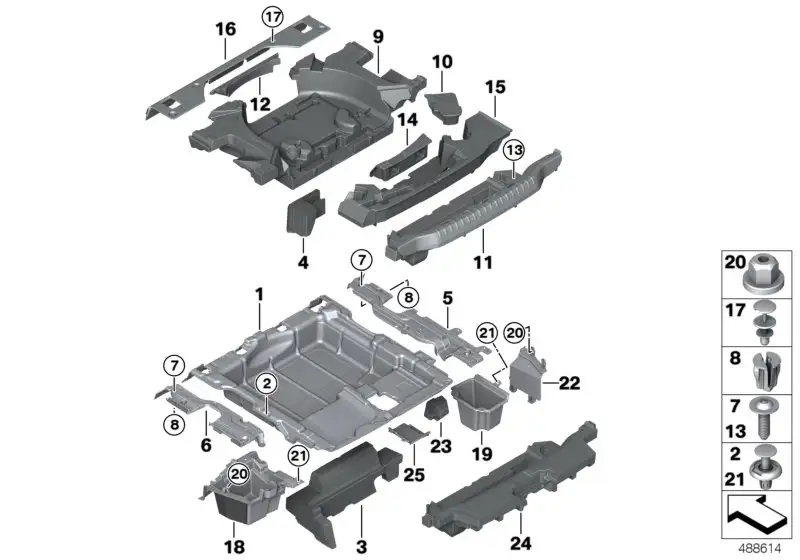 BMW Staufach links F97 F98 G01 G02 51477396601