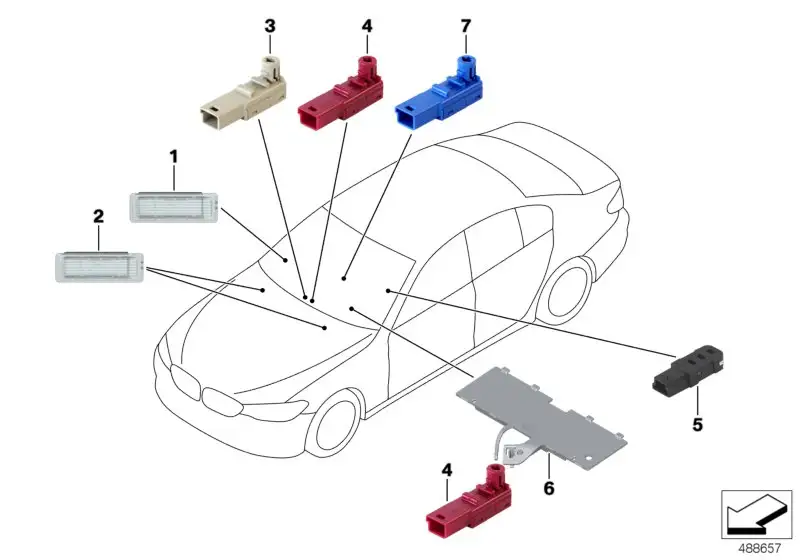 BMW Innenleuchte LED F06 F12 F13 F39 F90 F93 G01 G02 G11 G12 G14