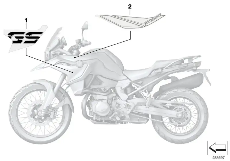 BMW Schriftzug links K81 51148371455