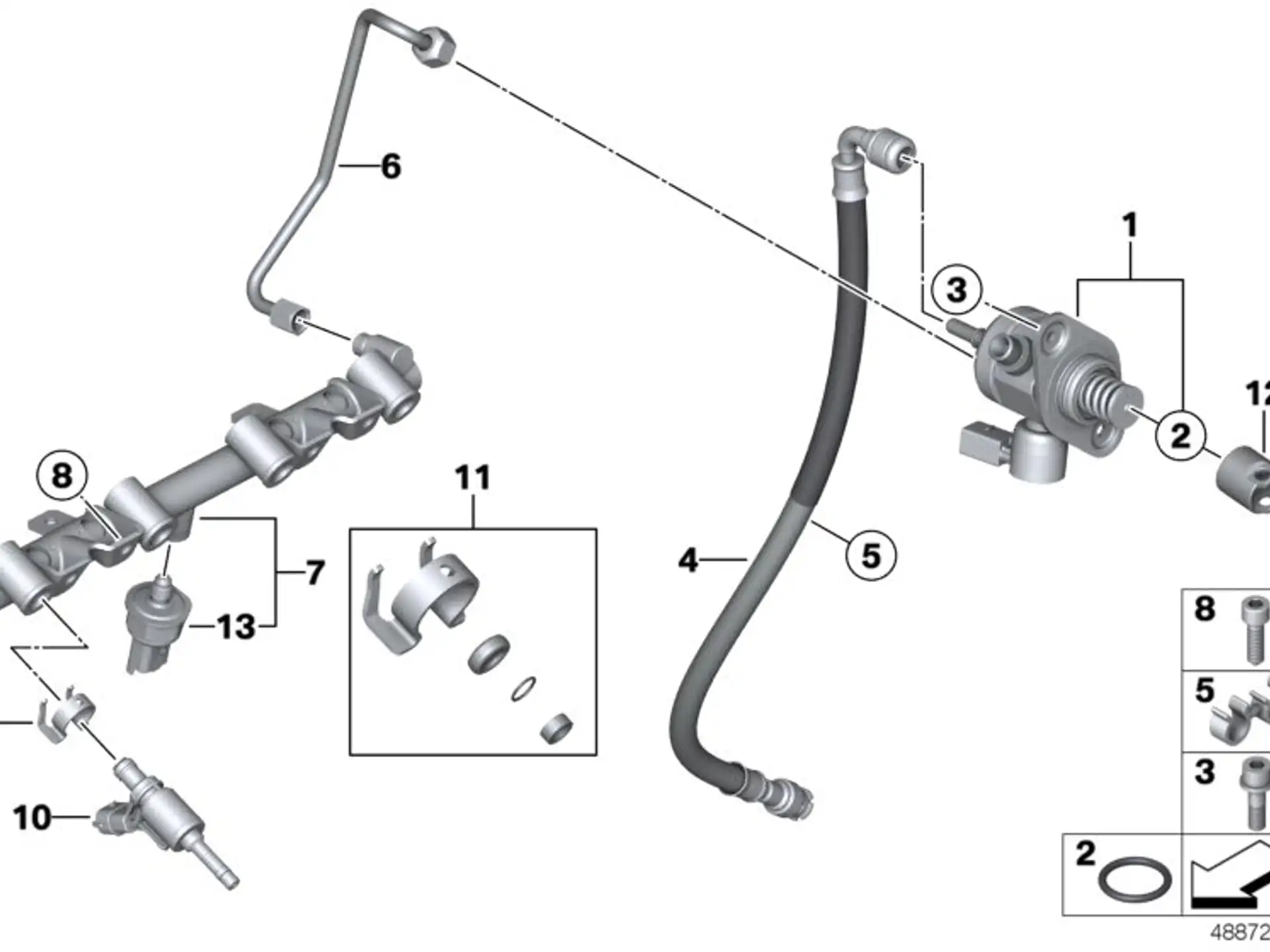 BMW Halter Injektor F20 F21 F30 F31 R55 R56 R57 R58 R59 R60 R61 13537540438