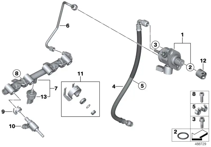 BMW Kraftstoffschlauch F20 F21 F30 F31 13537600675