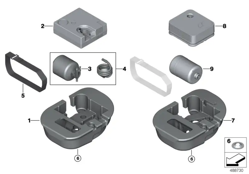 BMW Ablageschale Mobilitätsset F55 F56 F57 71106854752